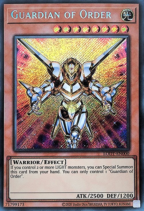 Guardian of Order LODT-EN000 (Secret Rare) [2020 Date Reprint] YuGiOh Light of Destruction