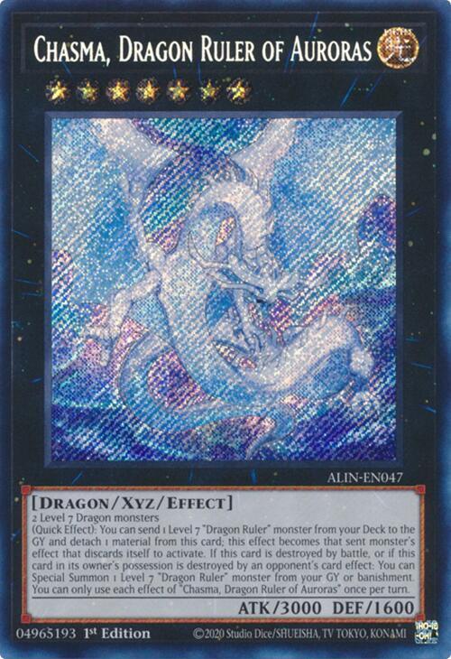 Chasma, Dragon Ruler of Auroras [Secret Rare] ALIN-EN047 image 0
