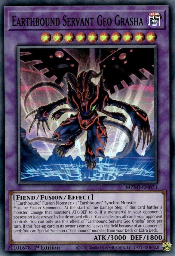 Earthbound Servant Geo Grasha MZMI-EN031 1st Edition image 0