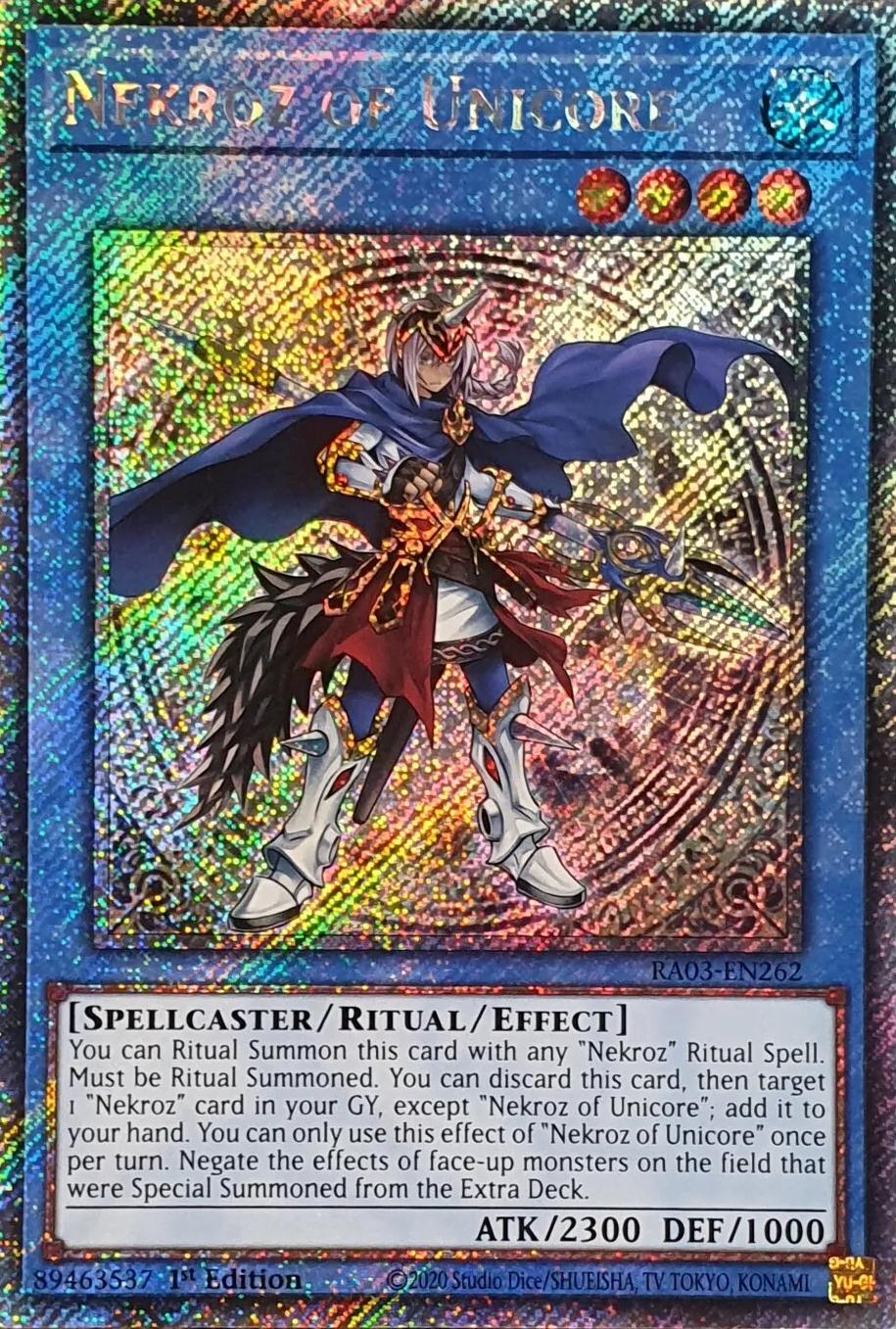 Nekroz of Unicore [Platinum Secret Rare] RA03-EN262 image 0