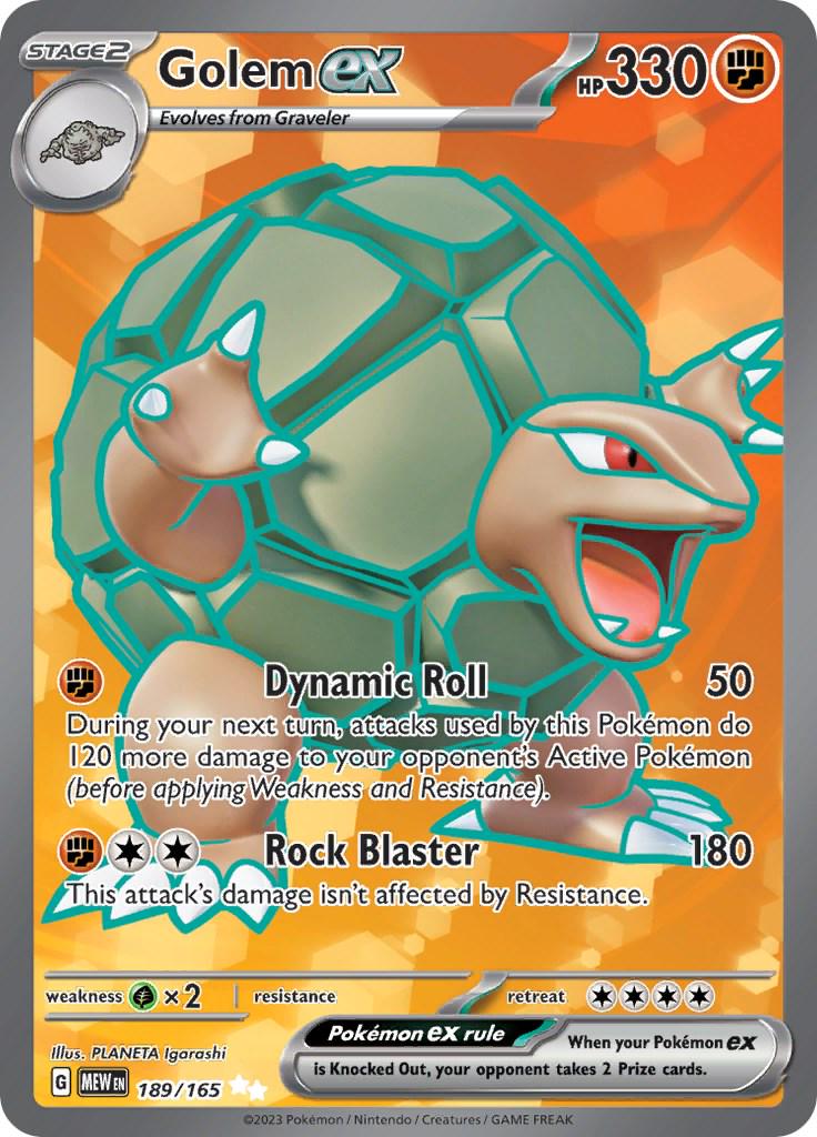 Golem ex #189 Pokemon Scarlet & Violet 151 image 0