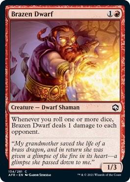 Brazen Dwarf #134 [Foil] Magic AFR image 0