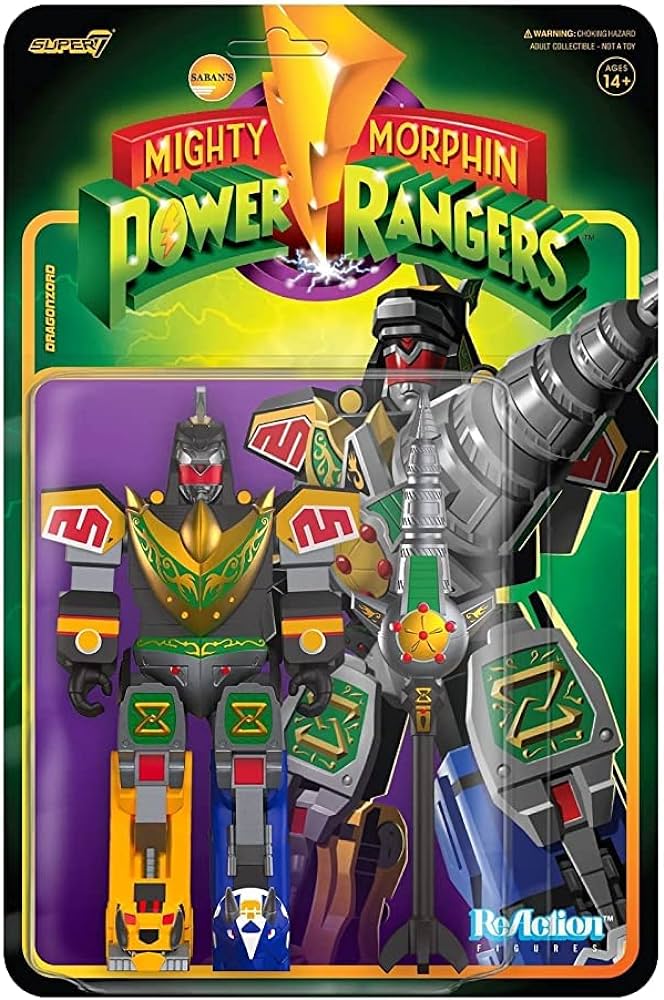 Super7 Mighty Morphin Power Rangers ReAction Dragonzord (Battle Mode) image 0