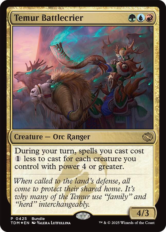 Temur Battlecrier [Foil] #425 Unique and Miscellaneous Promos image 0