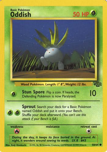 Oddish #58 Pokemon Jungle (MP) image 0