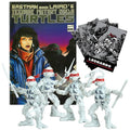 TMNT 40th Anniversary Classic Black & White Turtles w/ Comic (4 Figures) image 0