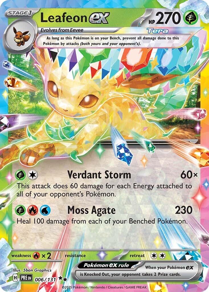 Leafeon ex #6 Pokemon Prismatic Evolutions image 0