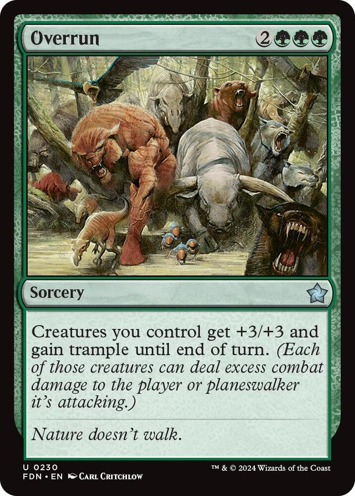 Overrun [Foil] #230 Magic Foundations image 0