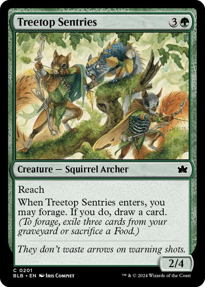 Treetop Sentries [Foil] #201 Magic Bloomburrow image 0