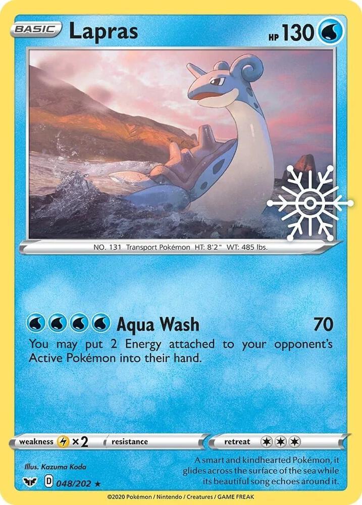 Lapras [Snowflake Stamp] #48 Pokemon Sword & Shield image 0
