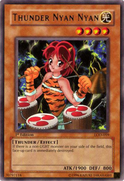 Thunder Nyan Nyan [1st Edition] LOD-059 YuGiOh Legacy of Darkness (LP) image 0