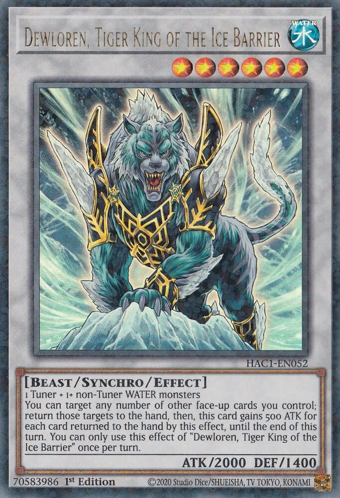 Dewloren, Tiger King of the Ice Barrier [1st Edition] HAC1-EN052 image 0