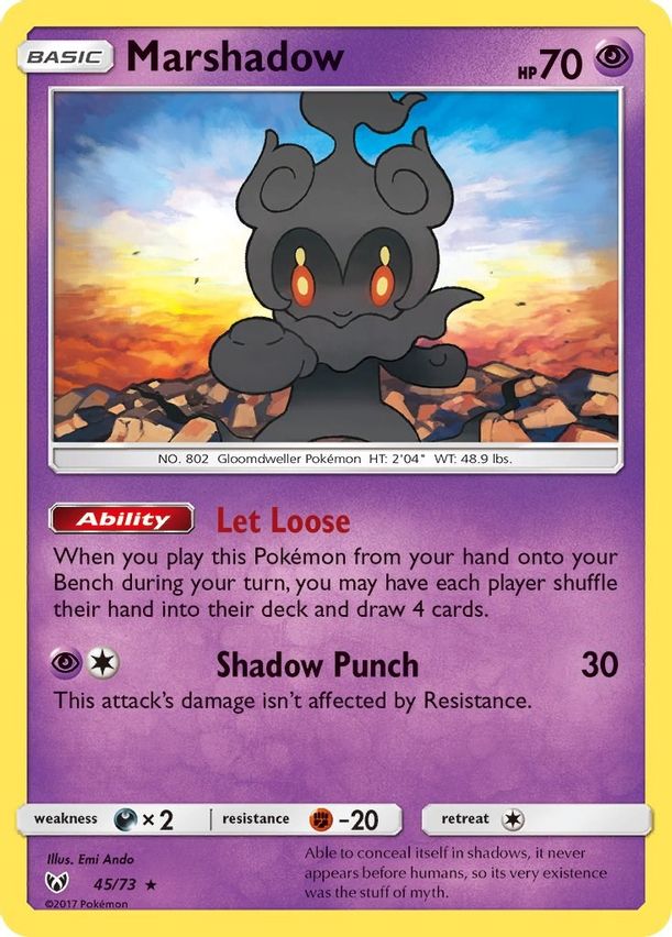 Marshadow #45 Pokemon Shining Legends Holo image 0