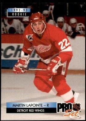 Martin Lapointe [Rookie] #226 1992 Pro Set