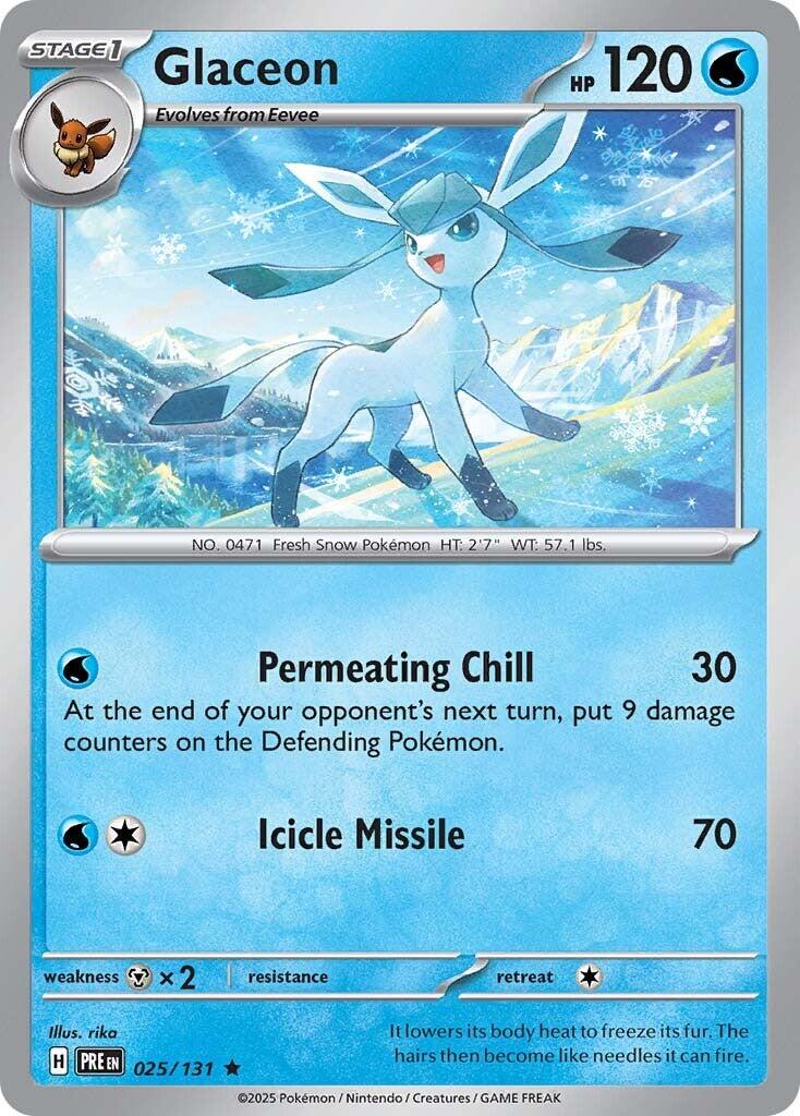 Glaceon [Holo] #25 Pokemon Prismatic Evolutions