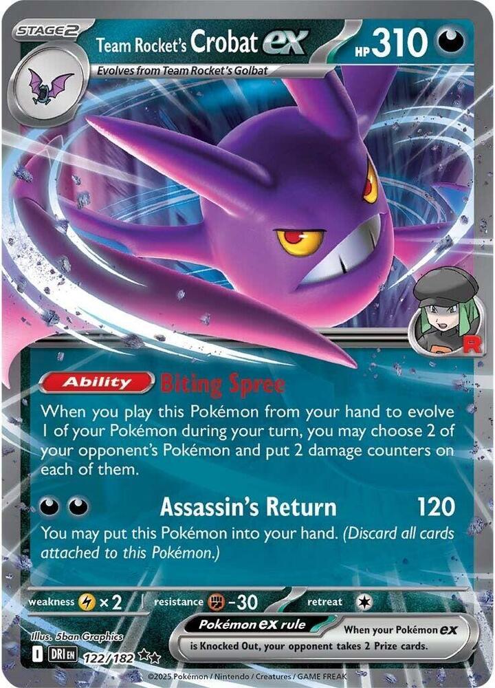 Team Rocket's Crobat ex #122 Pokemon Destined Rivals