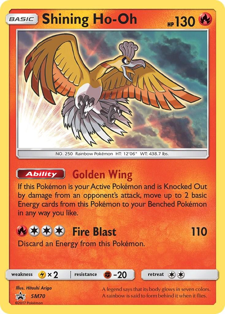Shining Ho-Oh #SM70 Pokemon Promo (LP)
