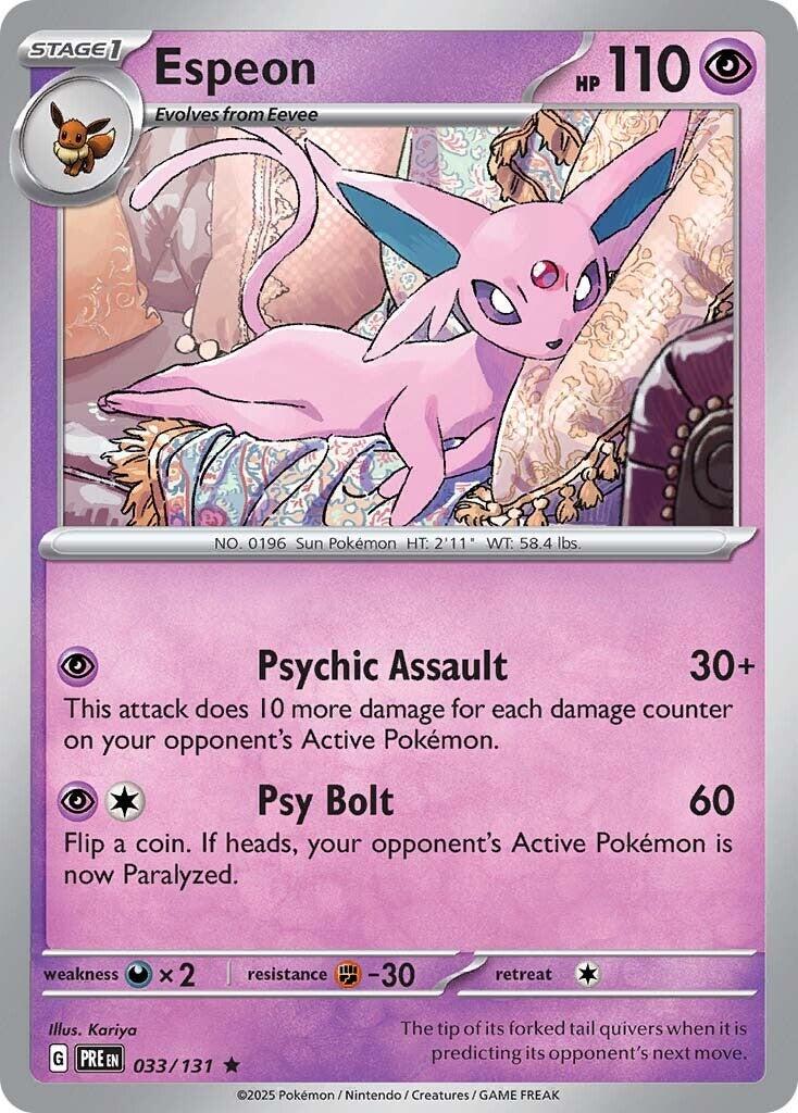 Espeon [Holo] #33 Pokemon Prismatic Evolutions