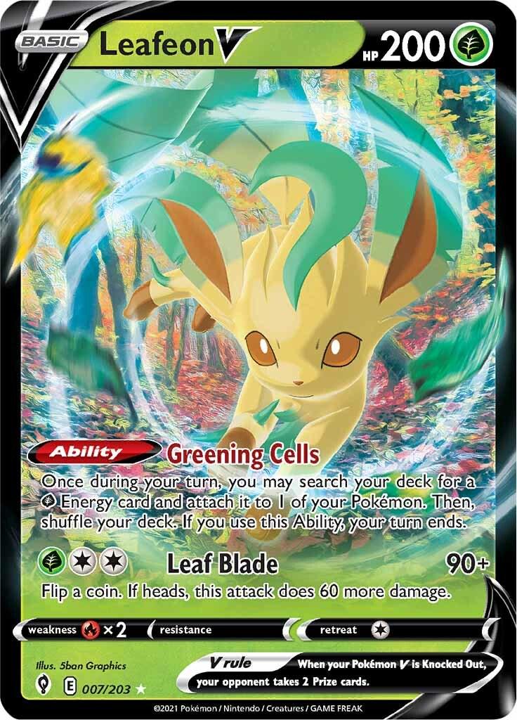 Leafeon V #7 Pokemon Evolving Skies