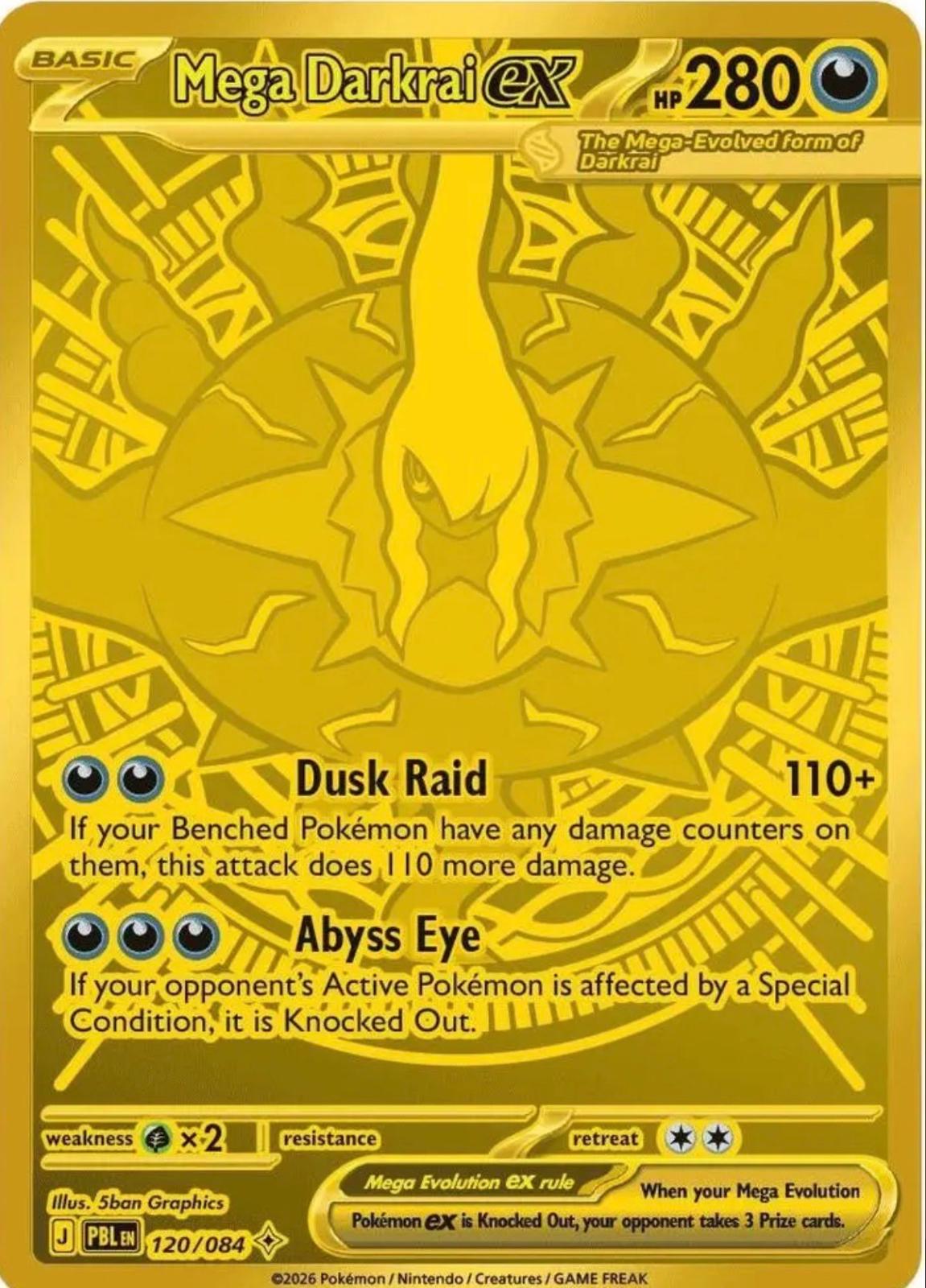 Mega Darkrai ex #120 Pokemon Pitch Black