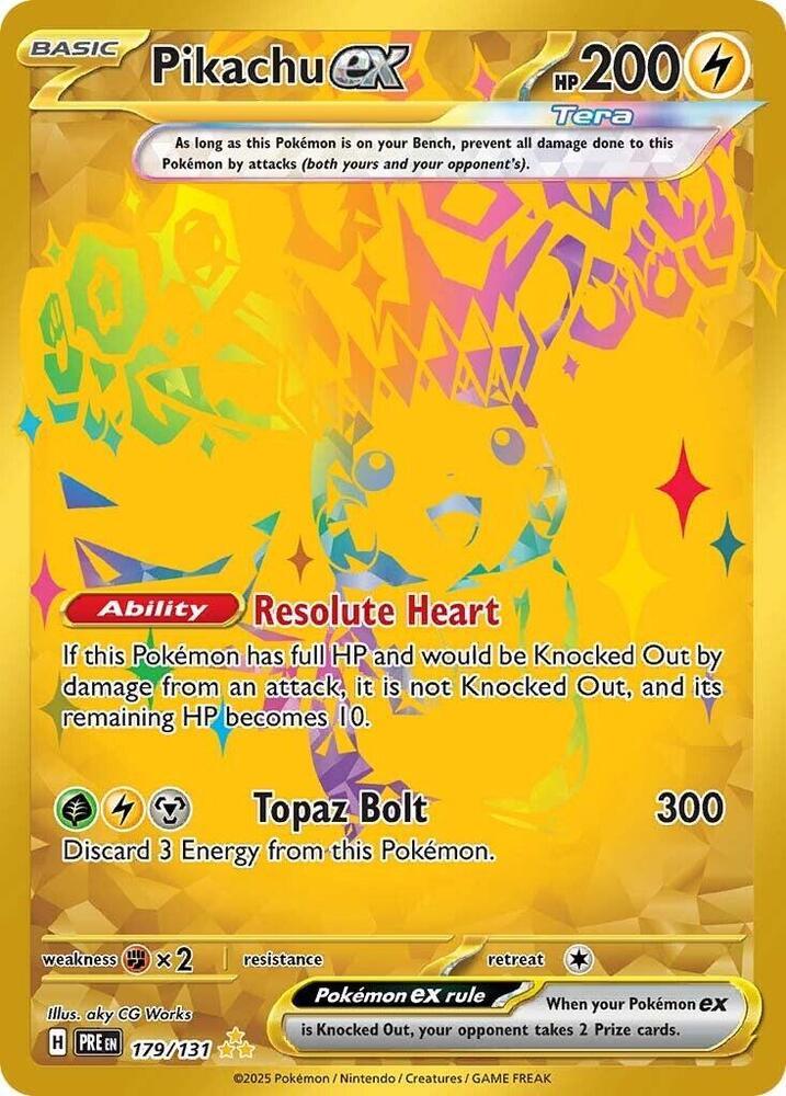 Pikachu ex #179 Pokemon Prismatic Evolutions