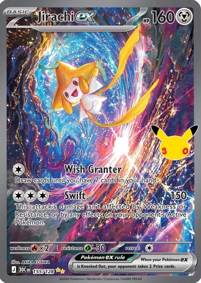 Jirachi ex #155 Pokemon 30th Celebration