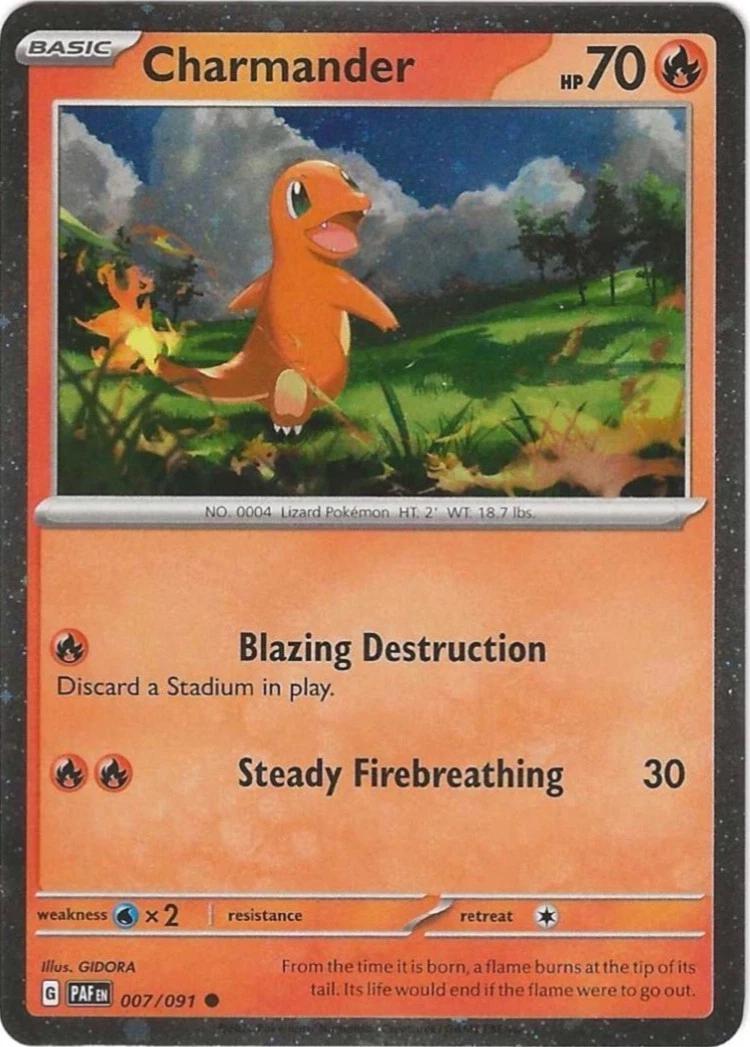 Charmander [Cosmos Holo] #7 Pokemon Paldean Fates