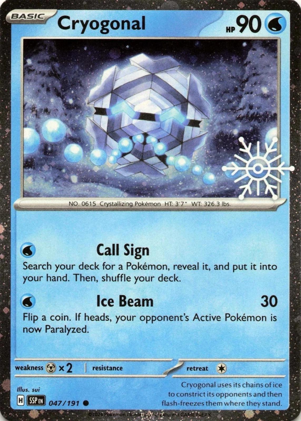 Cryogonal [Holiday Stamp] #47 Pokemon Surging Sparks