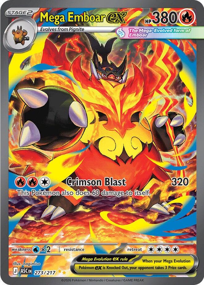 Mega Emboar ex #273 Pokemon Ascended Heroes