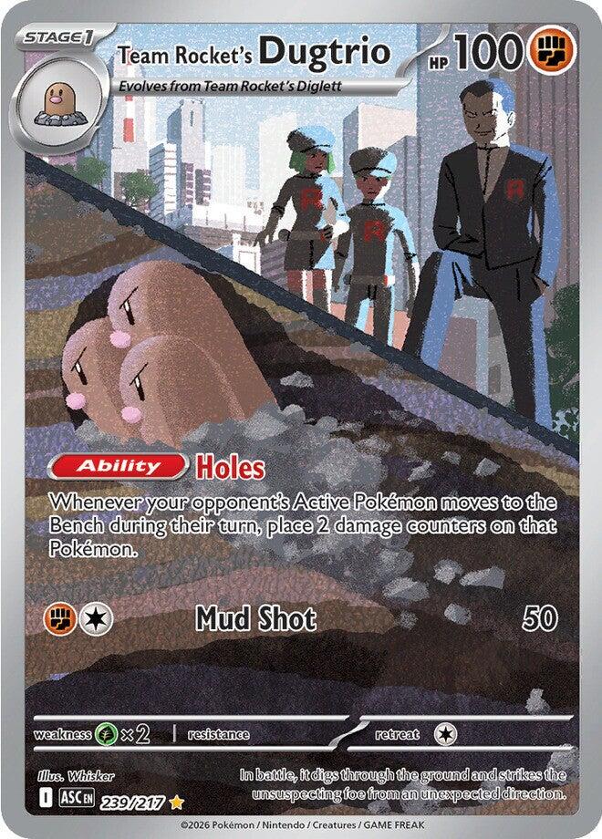 Team Rocket's Dugtrio #239 Pokemon Ascended Heroes