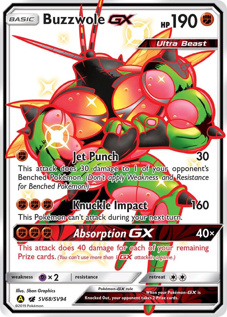 Buzzwole GX #SV68 Pokemon Hidden Fates