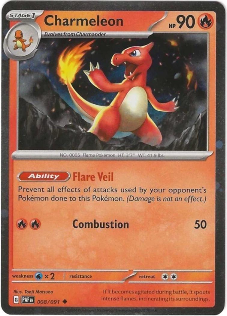 Charmeleon [Cosmos Holo] #8 Pokemon Paldean Fates