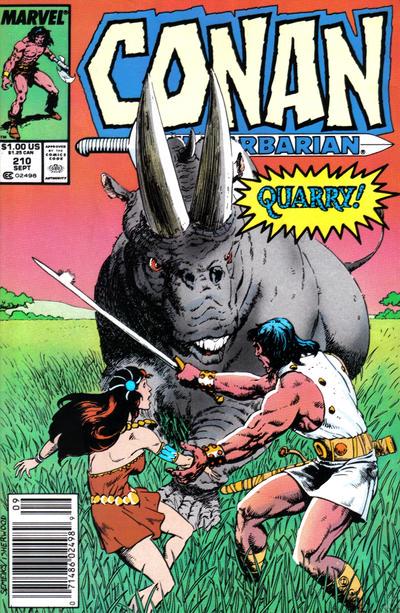 Conan the Barbarian [Newsstand] #210 (1988)