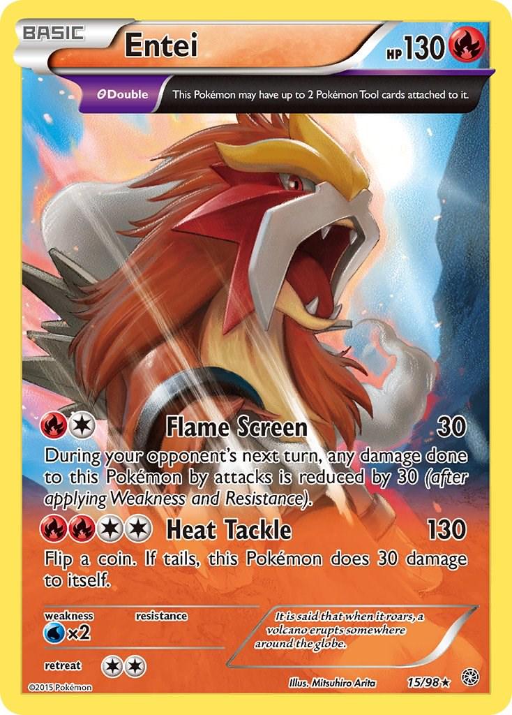 Entei [Holo] #15 Pokemon Ancient Origins (LP)