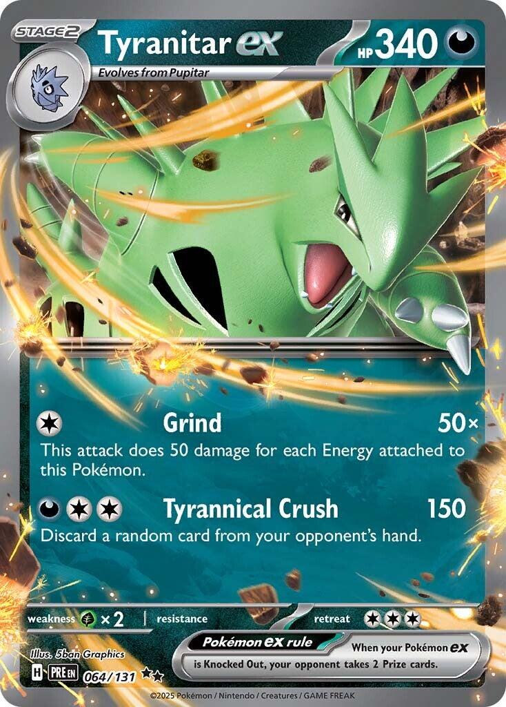 Tyranitar ex #64 Pokemon Prismatic Evolutions