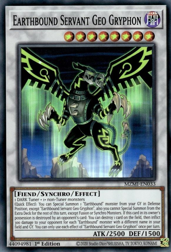 Earthbound Servant Geo Gryphon MZMI-EN033 1st Edition image 0