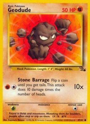 Geodude #47 Pokemon Fossil (LP) image 0