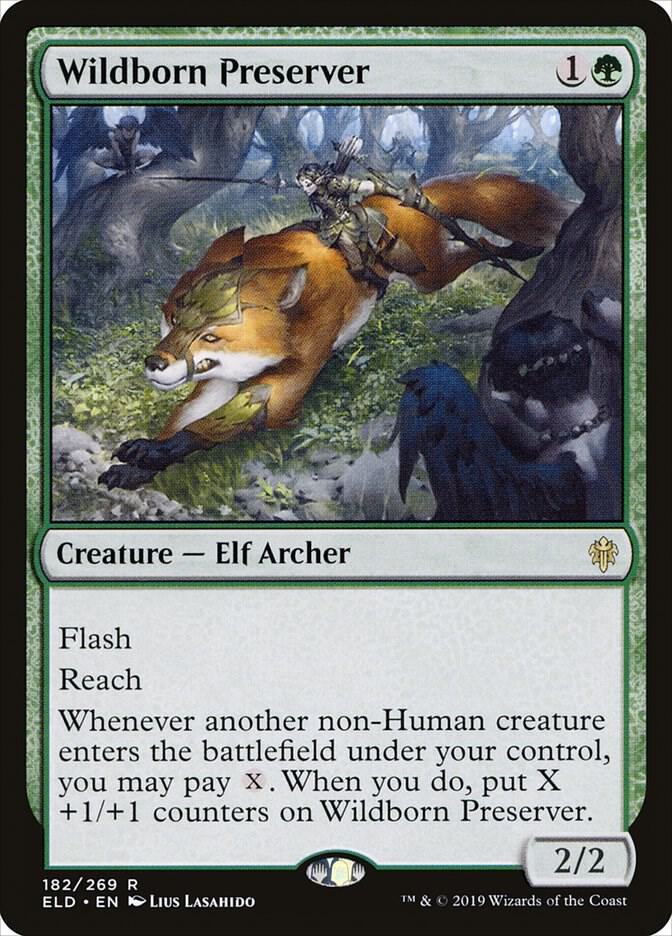 Wildborn Preserver #182 Magic Throne of Eldraine
