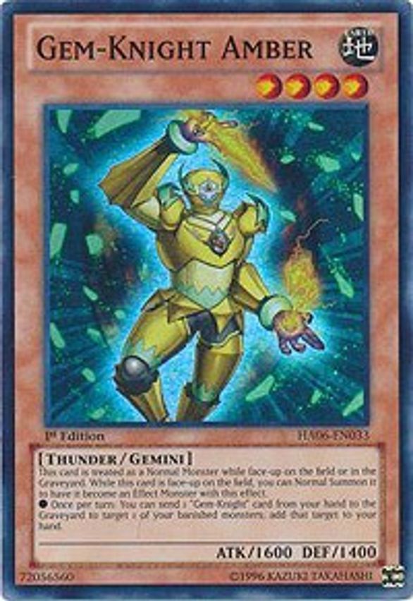 Gem-Knight Amber [1st Edition] HA06-EN033 image 0
