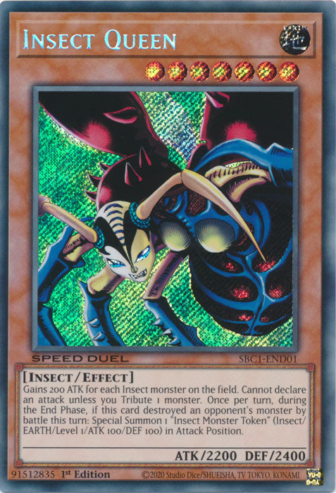 INSECT QUEEN (SECRET RARE) - SBC1-END01 - SECRET RARE - 1ST EDITION image 0
