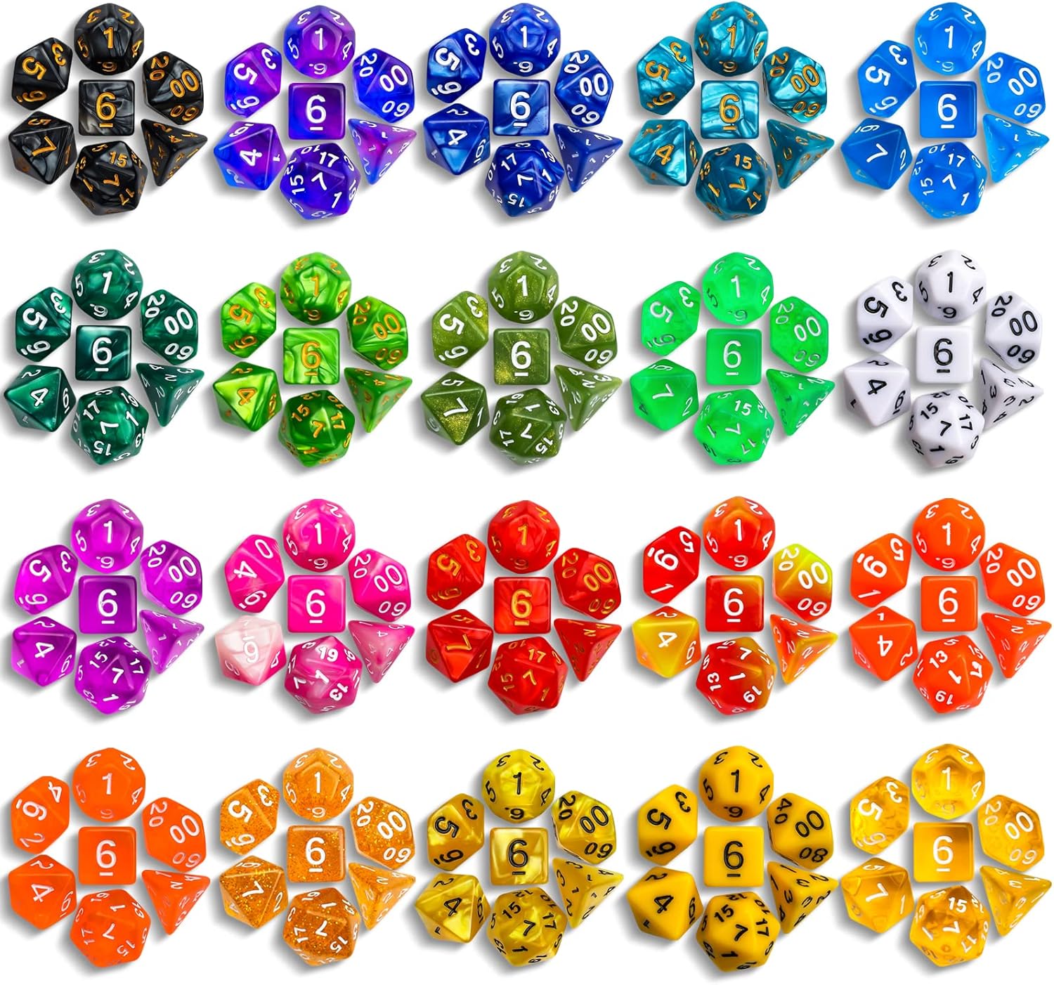 Retro Boyz 7 Piece Dice Set image 1