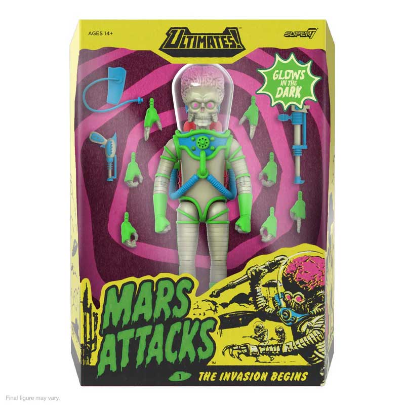 Super7 Mars Attacks Ultimates! W2 Martian (Invasion Begins) Glow In The Dark image 0