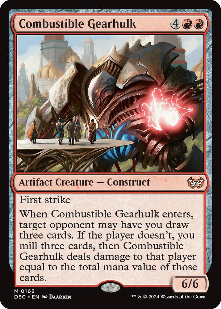 Combustible Gearhulk #163 Magic Duskmourn: House of Horror Commander image 0