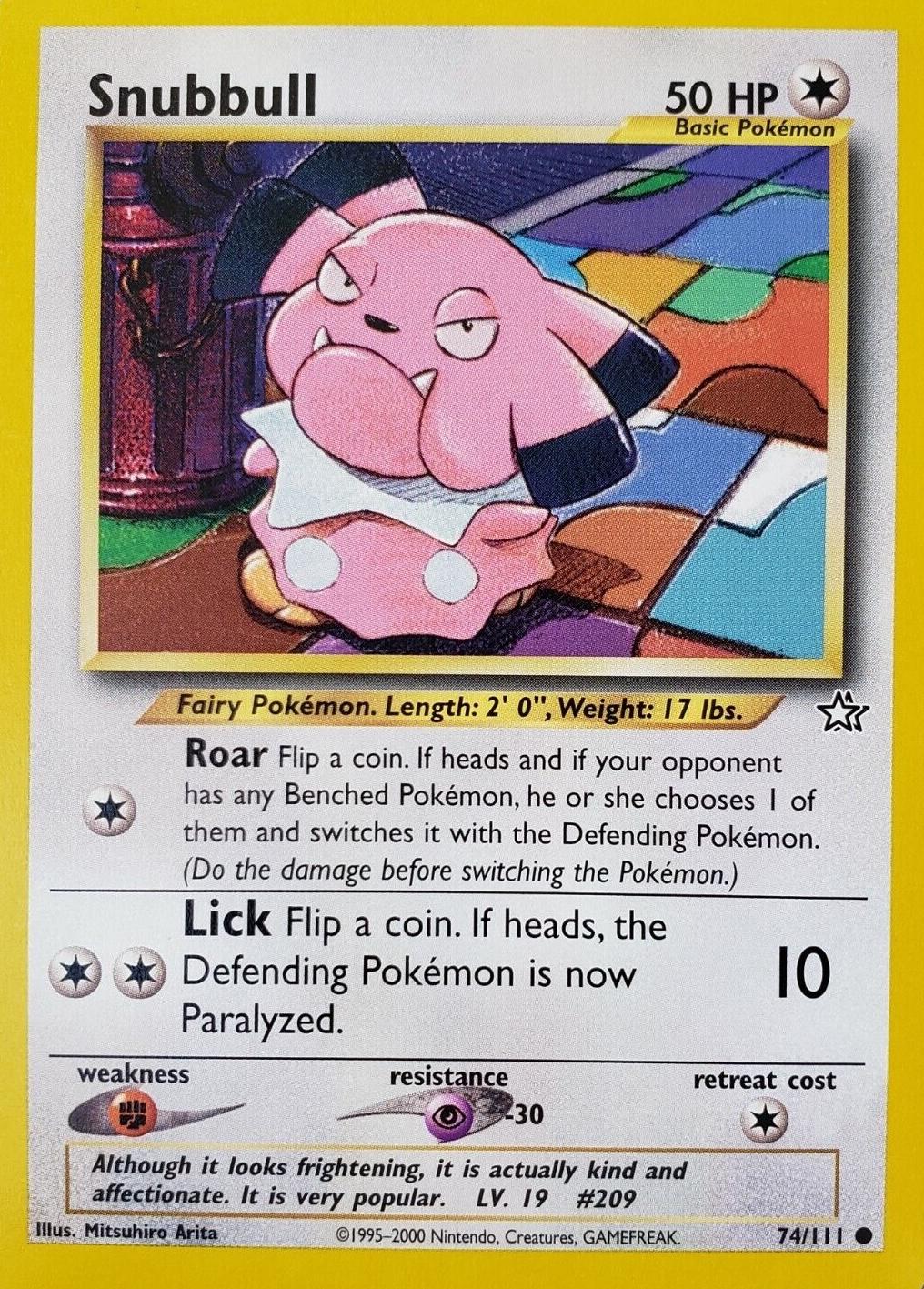 Snubbull #74 Pokemon Neo Genesis (LP) image 0
