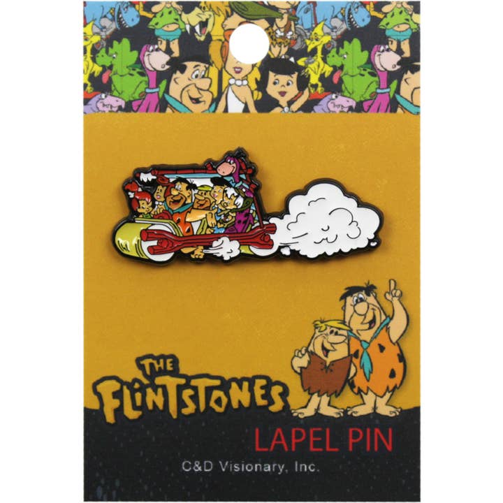 The Flintstones Driving Enamel Lapel Pin
