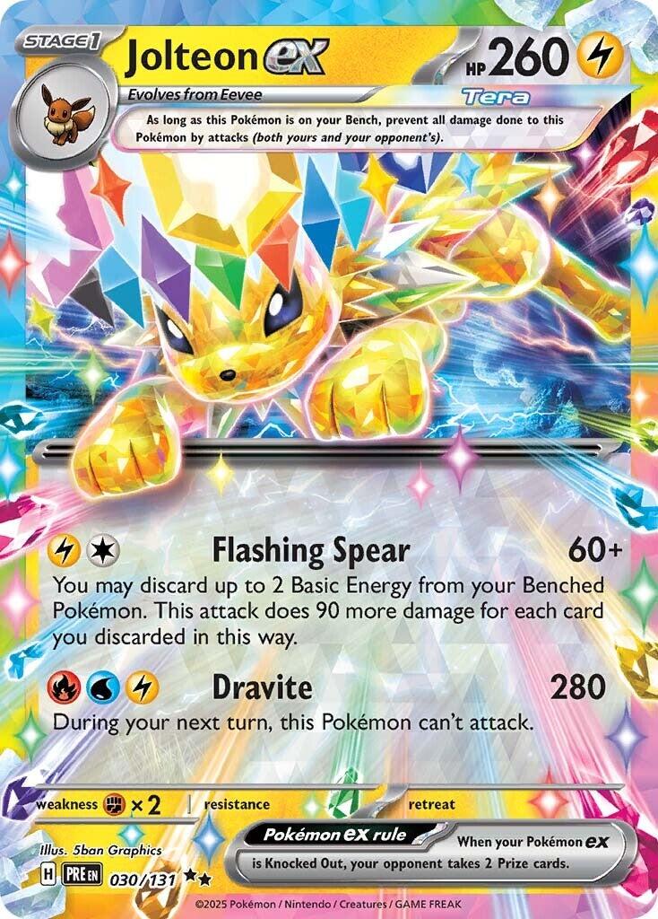 Jolteon ex #30 Pokemon Prismatic Evolutions image 0