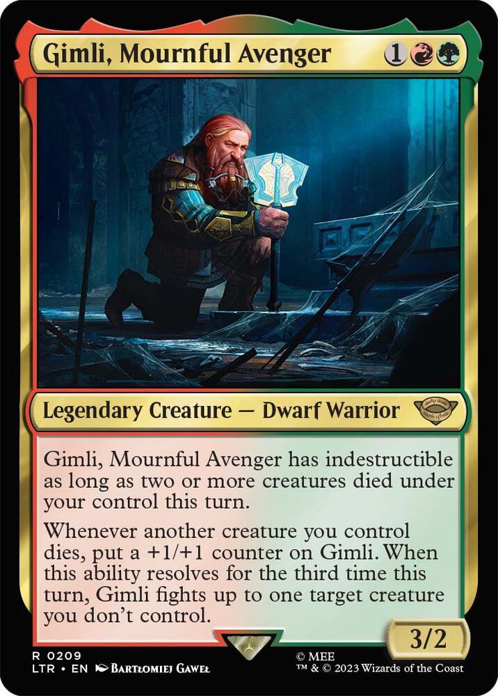 Gimli, Mournful Avenger [Foil] #209 Magic Lord of the Rings image 0