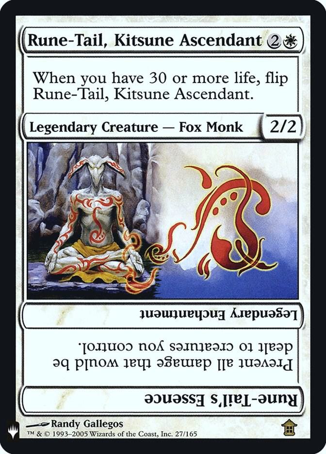Rune-Tail, Kitsune Ascendant [Foil] #27 Magic The List Reprints (LP)