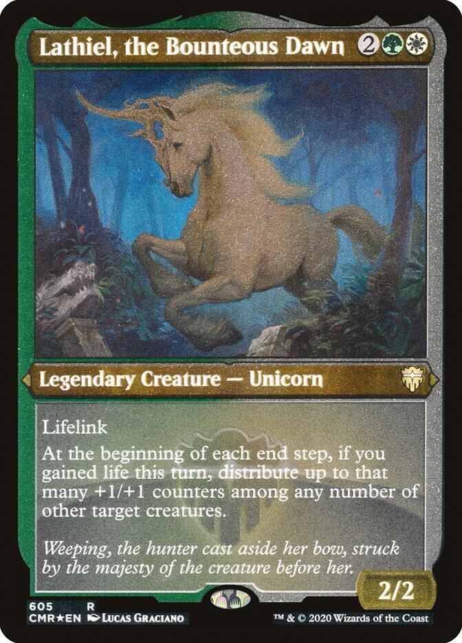 Lathiel, the Bounteous Dawn [Etched Foil] #605 Magic Commander Legends