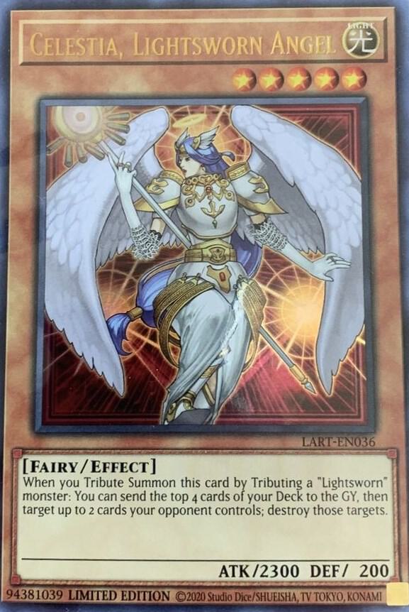 Celestia, Lightsworn Angel LART-EN036 YuGiOh Lost Art Promo [Sealed]